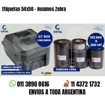 Etiquetas 54x50 - Insumos Zebra