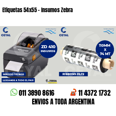 Etiquetas 54x55 - Insumos Zebra