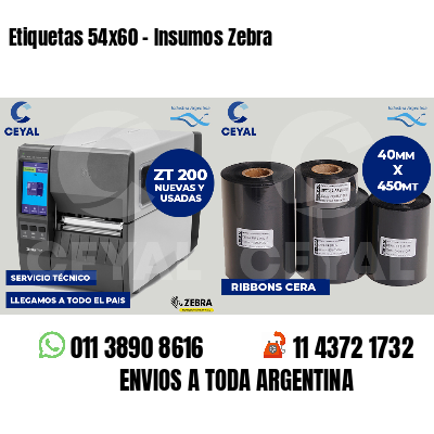 Etiquetas 54x60 - Insumos Zebra