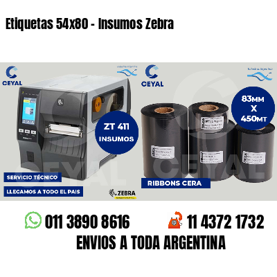 Etiquetas 54x80 - Insumos Zebra