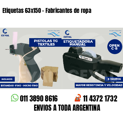 Etiquetas 63x150 - Fabricantes de ropa