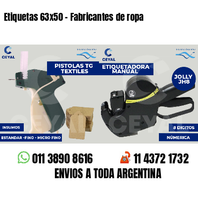 Etiquetas 63x50 - Fabricantes de ropa