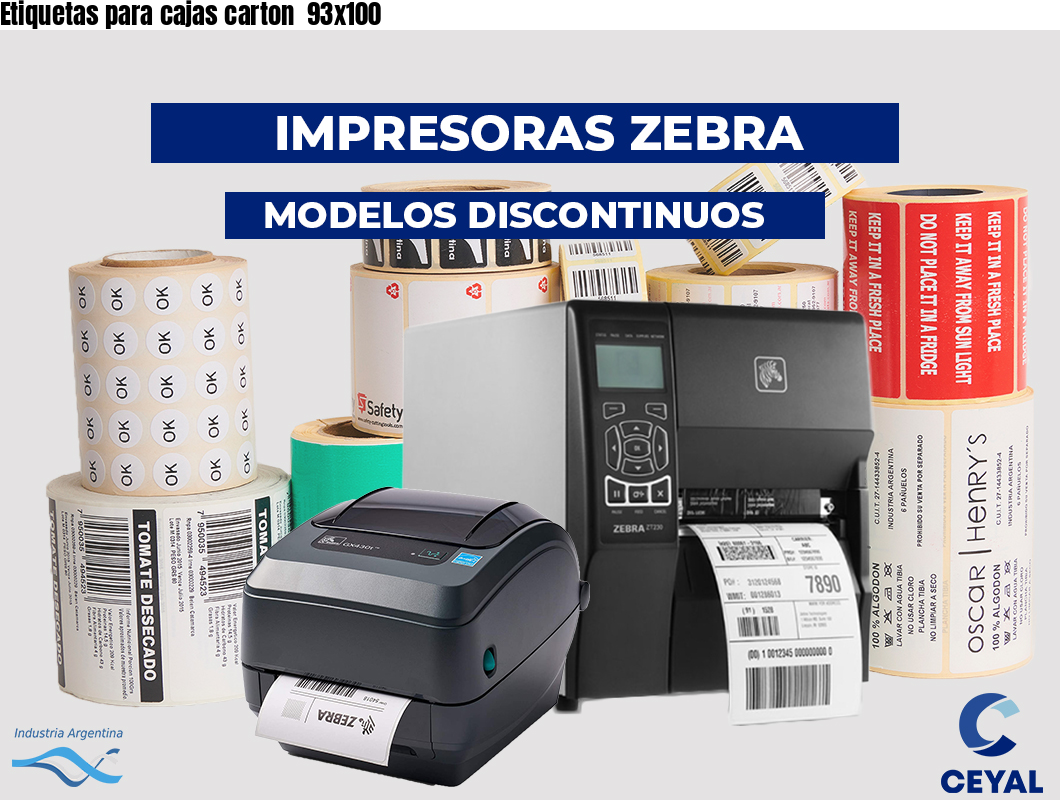 Etiquetas para cajas carton  93x100