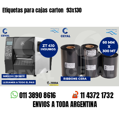 Etiquetas para cajas carton  93x130
