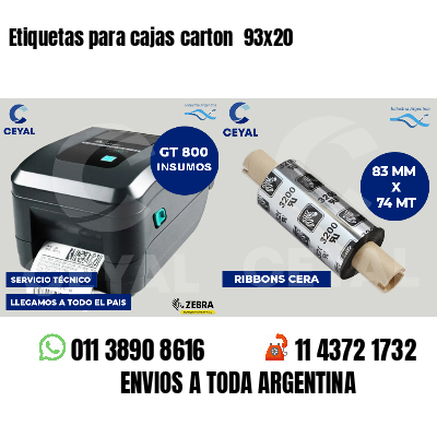Etiquetas para cajas carton  93x20