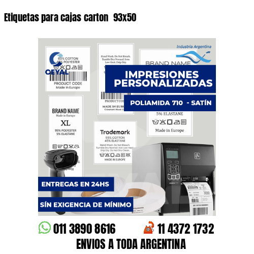 Etiquetas para cajas carton  93x50