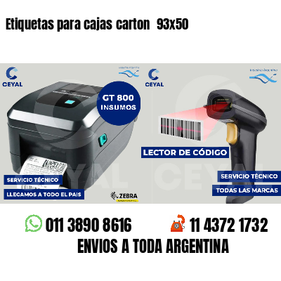 Etiquetas para cajas carton  93x50