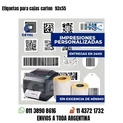 Etiquetas para cajas carton  93x55