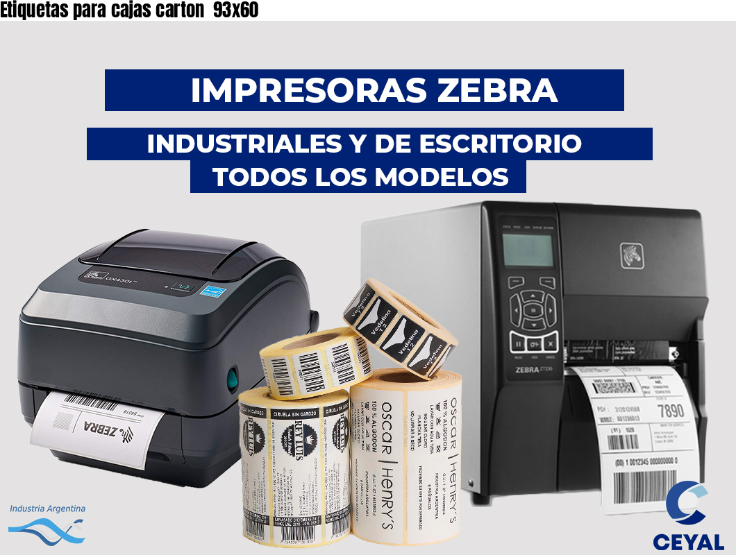 Etiquetas para cajas carton  93x60