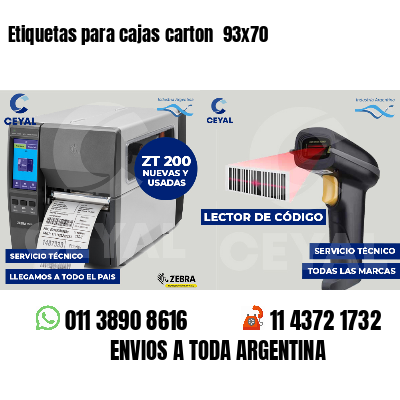Etiquetas para cajas carton  93x70