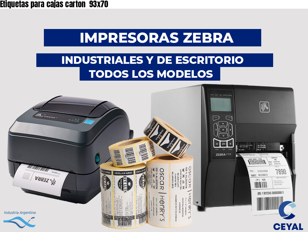 Etiquetas para cajas carton  93x70