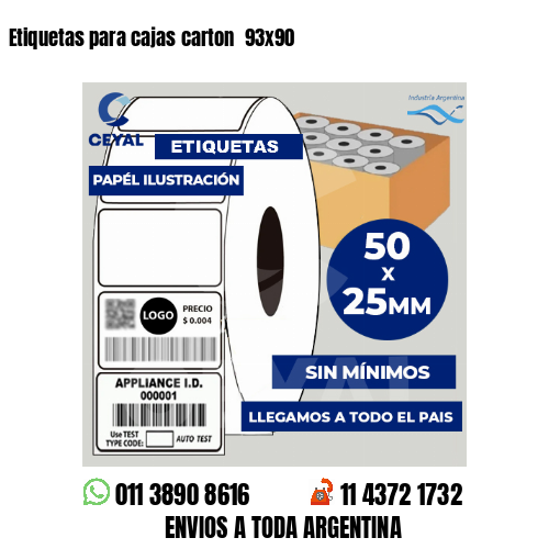 Etiquetas para cajas carton  93×90