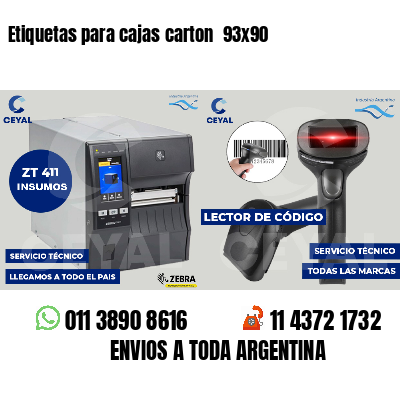 Etiquetas para cajas carton  93x90