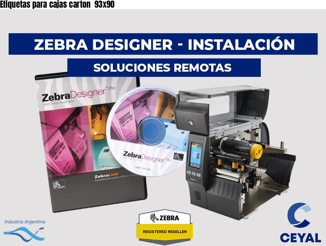 Etiquetas para cajas carton  93x90