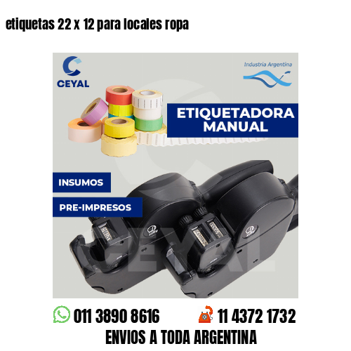 etiquetas 22 x 12 para locales ropa