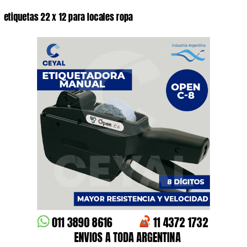 etiquetas 22 x 12 para locales ropa