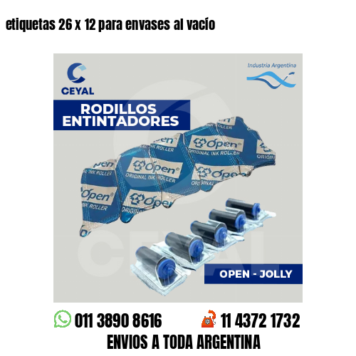 etiquetas 26 x 12 para envases al vacío 