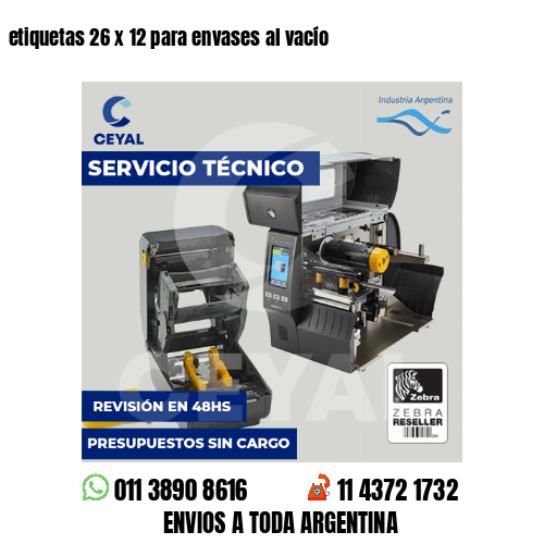 etiquetas 26 x 12 para envases al vacío 