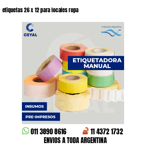 etiquetas 26 x 12 para locales ropa