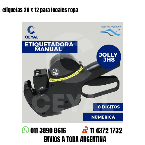 etiquetas 26 x 12 para locales ropa