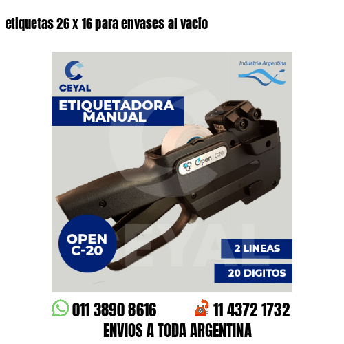 etiquetas 26 x 16 para envases al vacío 