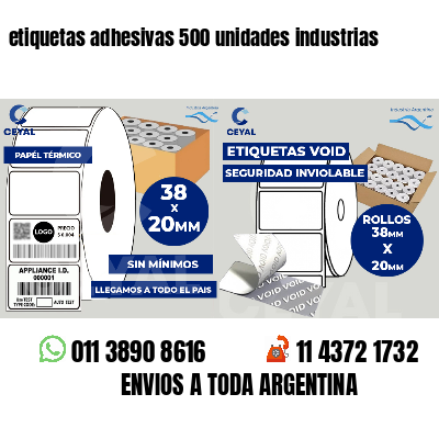 etiquetas adhesivas 500 unidades industrias