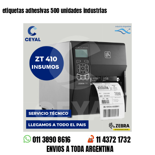 etiquetas adhesivas 500 unidades industrias