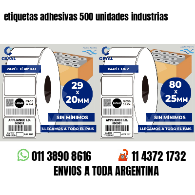 etiquetas adhesivas 500 unidades industrias