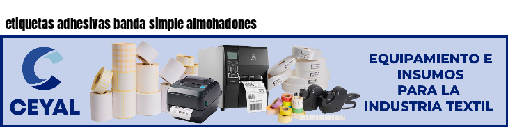 etiquetas adhesivas banda simple almohadones