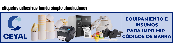 etiquetas adhesivas banda simple almohadones