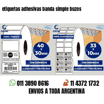 etiquetas adhesivas banda simple buzos