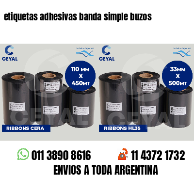 etiquetas adhesivas banda simple buzos