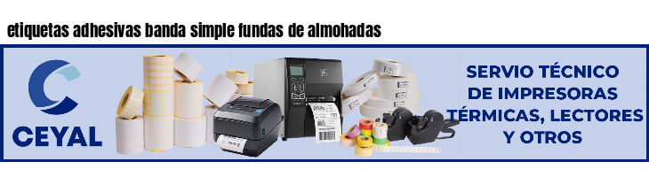 etiquetas adhesivas banda simple fundas de almohadas