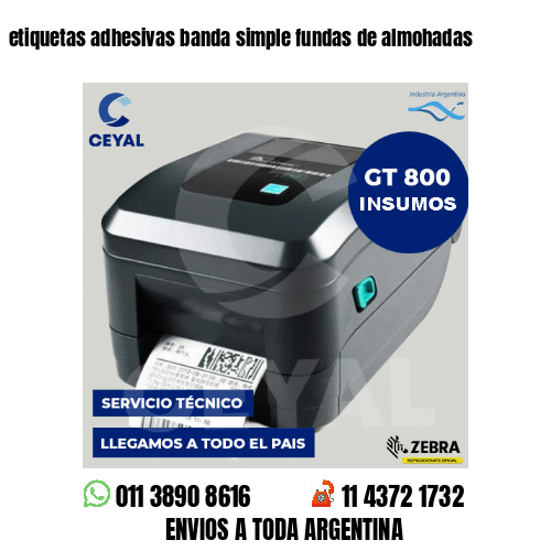 etiquetas adhesivas banda simple fundas de almohadas