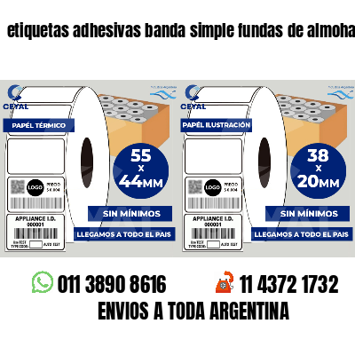 etiquetas adhesivas banda simple fundas de almohadas