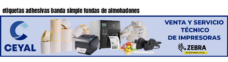 etiquetas adhesivas banda simple fundas de almohadones