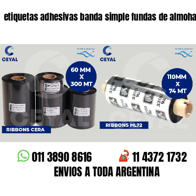 etiquetas adhesivas banda simple fundas de almohadones