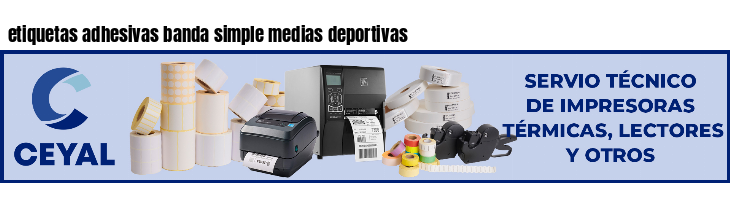 etiquetas adhesivas banda simple medias deportivas