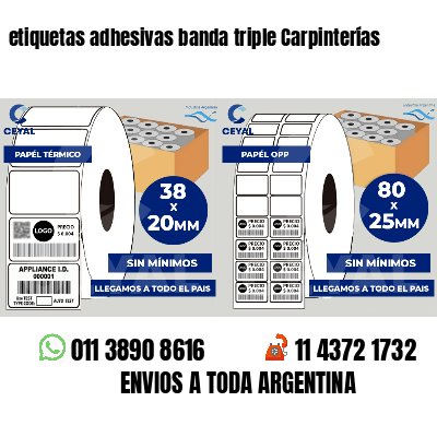 etiquetas adhesivas banda triple Carpinterías