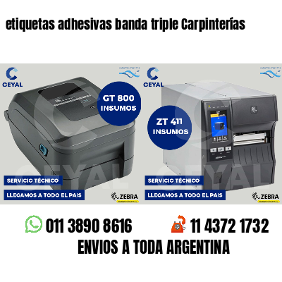 etiquetas adhesivas banda triple Carpinterías