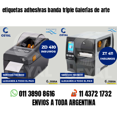 etiquetas adhesivas banda triple Galerías de arte