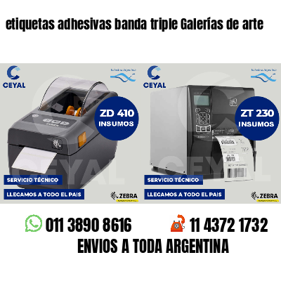 etiquetas adhesivas banda triple Galerías de arte