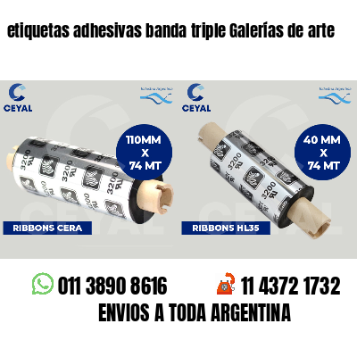 etiquetas adhesivas banda triple Galerías de arte