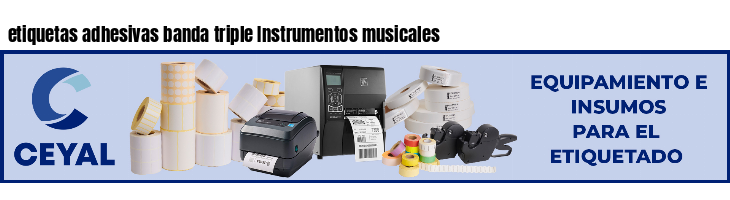 etiquetas adhesivas banda triple Instrumentos musicales