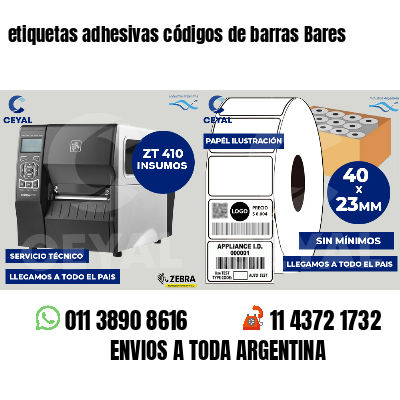 etiquetas adhesivas códigos de barras Bares