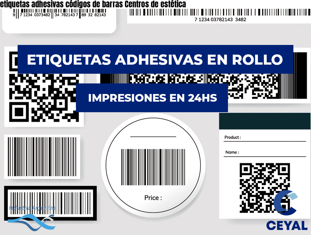 etiquetas adhesivas códigos de barras Centros de estética