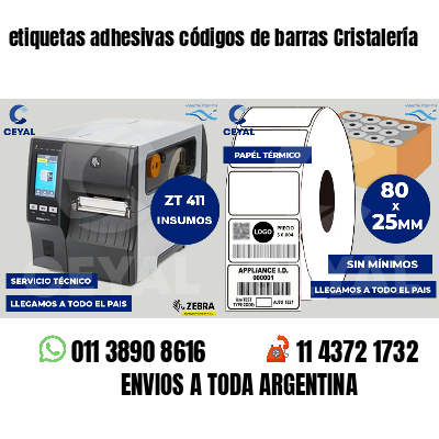 etiquetas adhesivas códigos de barras Cristalería