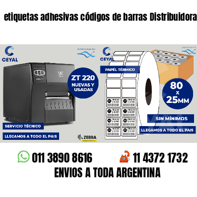 etiquetas adhesivas códigos de barras Distribuidoras