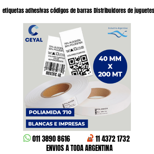 etiquetas adhesivas códigos de barras Distribuidores de juguetes