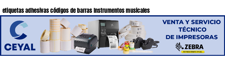 etiquetas adhesivas códigos de barras Instrumentos musicales